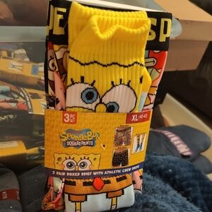 SpongeBob SquarePants Kids Socks and Boxer Brief Set - Yellow and Black